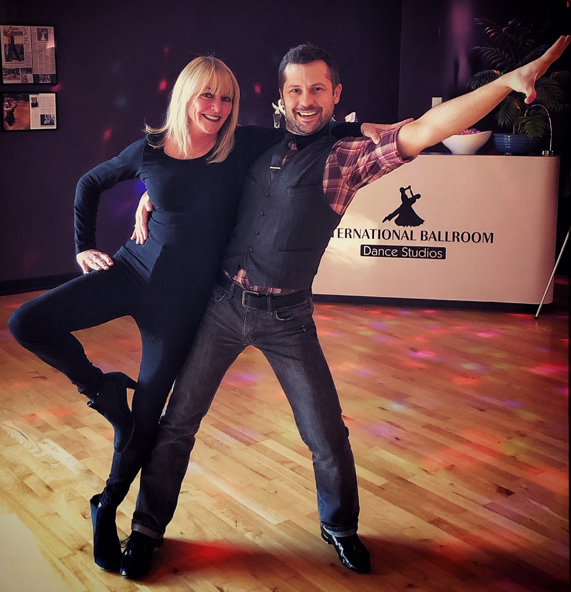 Kat Varn and Andrey Gergel at the International Ballroom Dance Studios